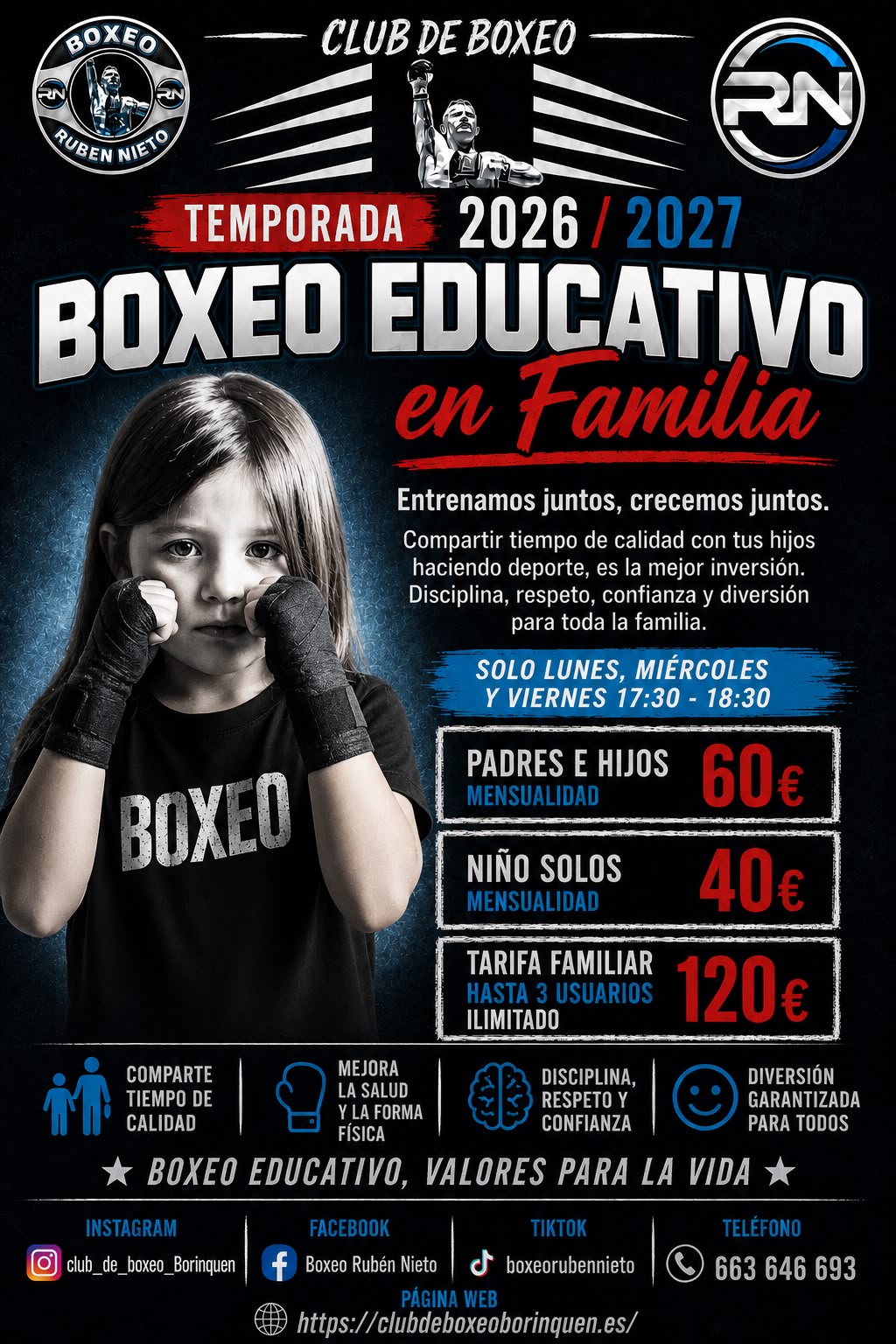 Precios semanales boxeo y kick boxing